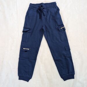 Boys’ Space Voyage Cargo Joggers – Navy Blue Adventure Pants 5T 7/8 8/9